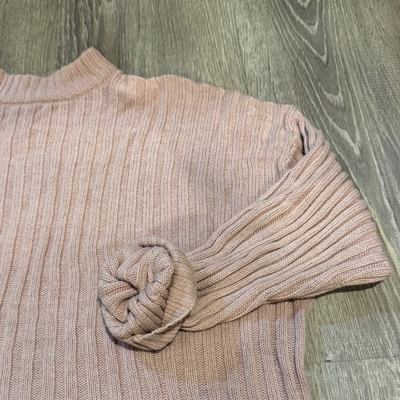 Pink Ribbed Knit Sweater - Picture 2 of 6